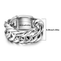 Gothic Cool Style Solid Color 304 Stainless Steel Men's Bracelets main image 9