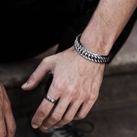 Gothic Cool Style Solid Color 304 Stainless Steel Men's Bracelets main image 3