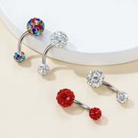 1 Piece Belly Rings Beach Simple Style Geometric 304 Stainless Steel Rhinestone Rhinestones Belly Rings main image 8