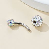 1 Piece Belly Rings Beach Simple Style Geometric 304 Stainless Steel Rhinestone Rhinestones Belly Rings main image 6