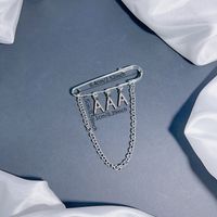 Vintage Style Simple Style Classic Style Letter Copper Inlay Rhinestones Women's Brooches sku image 1