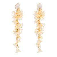 1 Pair Vacation Simple Style Classic Style Flower Plating Alloy Resin 14K Gold Plated Drop Earrings main image 5