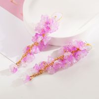 1 Pair Vacation Simple Style Classic Style Flower Plating Alloy Resin 14K Gold Plated Drop Earrings main image 3