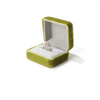 Fashion Solid Color Flannel Jewelry Boxes sku image 4