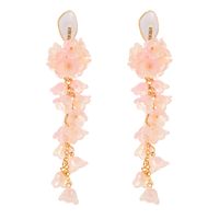 1 Pair Vacation Simple Style Classic Style Flower Plating Alloy Resin 14K Gold Plated Drop Earrings sku image 1