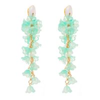 1 Pair Vacation Simple Style Classic Style Flower Plating Alloy Resin 14K Gold Plated Drop Earrings sku image 2