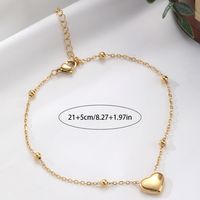 Hawaiian Tropical Cool Style Solid Color 304 Stainless Steel Plating Inlay Shell 18K Gold Plated Women's Anklet main image 2