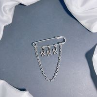 Vintage Style Simple Style Classic Style Letter Copper Inlay Rhinestones Women's Brooches sku image 14
