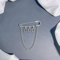 Vintage Style Simple Style Classic Style Letter Copper Inlay Rhinestones Women's Brooches sku image 15