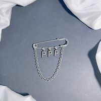 Vintage Style Simple Style Classic Style Letter Copper Inlay Rhinestones Women's Brooches sku image 16