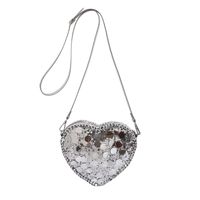 Women's Medium Sequin Solid Color Streetwear Sequins Zipper Crossbody Bag sku image 2