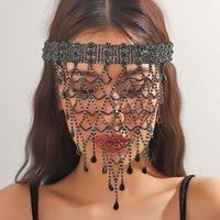 Queen Sexy Solid Color Alloy Rhinestone Braid Hollow Out Rhinestones Women's Mask 1 Piece sku image 3