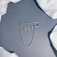 Vintage Style Simple Style Classic Style Letter Copper Inlay Rhinestones Women's Brooches sku image 20