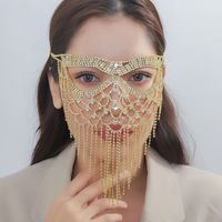 Queen Sexy Solid Color Alloy Rhinestone Braid Hollow Out Rhinestones Women's Mask 1 Piece sku image 6
