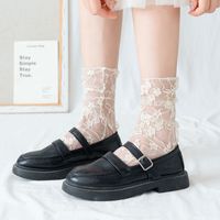 Women's Japanese Style Lace Acetate Fibre Nylon Ankle Socks A Pair main image 2