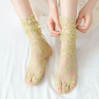 Women's Japanese Style Lace Acetate Fibre Nylon Ankle Socks A Pair main image 3