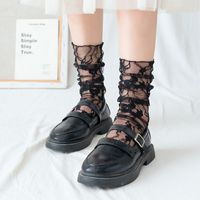 Women's Japanese Style Lace Acetate Fibre Nylon Ankle Socks A Pair main image 5