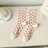 Women's Sweet Heart Shape Nylon Nylon Ankle Socks A Pair sku image 3