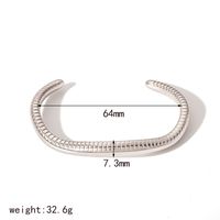 304 Stainless Steel 18K Gold Plated Basic Classic Style Plating Geometric Solid Color Bangle main image 3
