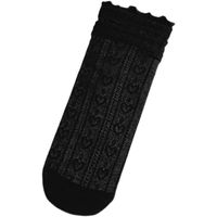 Women's Cute Simple Style Solid Color Lace Cotton Ankle Socks A Pair main image 3