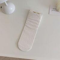 Women's Cute Simple Style Solid Color Lace Cotton Ankle Socks A Pair sku image 3