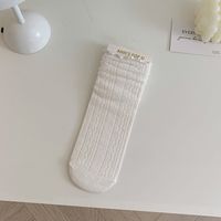 Women's Cute Simple Style Solid Color Lace Cotton Ankle Socks A Pair sku image 13