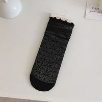 Women's Cute Simple Style Solid Color Lace Cotton Ankle Socks A Pair sku image 14