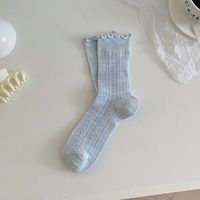 Women's Cute Basic Solid Color Cotton Ankle Socks A Pair sku image 2