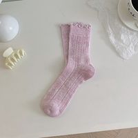 Women's Cute Basic Solid Color Cotton Ankle Socks A Pair sku image 3