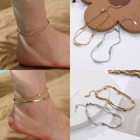 Hawaiian Tropical Solid Color 304 Stainless Steel Plating 18K Gold Plated Women's Anklet main image 1