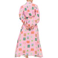 Women's Regular Dress Vacation V Neck Printing Long Sleeve Fruit Midi Dress Daily Beach main image 2