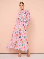 Women's Regular Dress Vacation V Neck Printing Long Sleeve Fruit Midi Dress Daily Beach main image 3