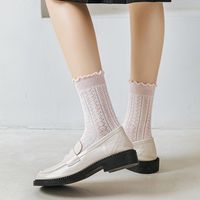 Women's Cute Basic Solid Color Cotton Ankle Socks A Pair main image 4