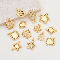 Simple Style Classic Style Butterfly 18K Gold Plated Pearl Zircon Copper Wholesale Jewelry Accessories main image 1