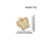 Simple Style Classic Style Butterfly 18K Gold Plated Pearl Zircon Copper Wholesale Jewelry Accessories sku image 3