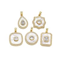 Simple Style Classic Style Round 18K Gold Plated Zircon Copper Wholesale Jewelry Accessories main image 2