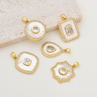 Simple Style Classic Style Round 18K Gold Plated Zircon Copper Wholesale Jewelry Accessories main image 8