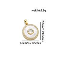 Simple Style Classic Style Round 18K Gold Plated Zircon Copper Wholesale Jewelry Accessories sku image 3