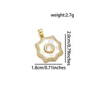 Simple Style Classic Style Round 18K Gold Plated Zircon Copper Wholesale Jewelry Accessories sku image 1