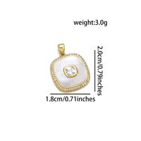 Style Simple Style Classique Rond Plaqué Or 18K Zircon Le Cuivre De Gros Bijoux Accessoires main image 7