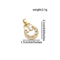 Simple Style Classic Style Butterfly 18K Gold Plated Zircon Copper Wholesale Jewelry Accessories sku image 2