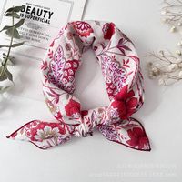Women's Sweet Flower Cotton Silk Scarf sku image 31