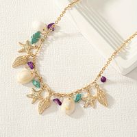 Wholesale Jewelry Ethnic Style Bohemian Starfish Shell Arylic Alloy Pendant Necklace main image 4