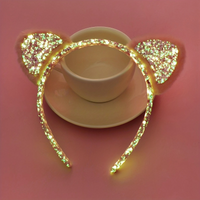 Women's Elegant Princess Shiny Ear Fabric Gauze Luminous Hair Band main image 6