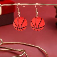 1 Paire Style Moderne Style Coréen Basket-Ball Arylique Boucles D'oreilles main image 1