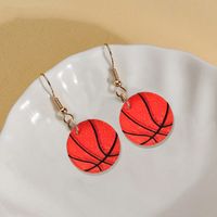 1 Paire Style Moderne Style Coréen Basket-Ball Arylique Boucles D'oreilles main image 4