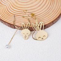 1 Pair Cute Sweet Rabbit Alloy Drop Earrings sku image 1