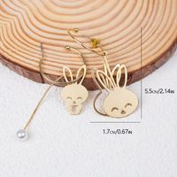 1 Pair Cute Sweet Rabbit Alloy Drop Earrings main image 2