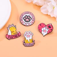 Cute Letter Paw Print Alloy Enamel Stoving Varnish Kid'S Brooches main image 1