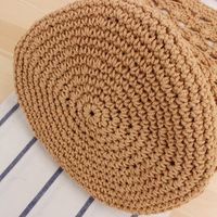 Women's Medium Cotton Rope Solid Color Vacation Beach Weave Bucket String Straw Bag main image 4